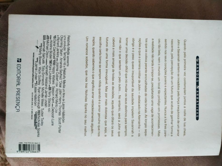Livro Nicholas Sparks Juntos ao luar