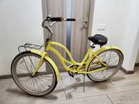 Велосипед прогулочный женский, жёлтый