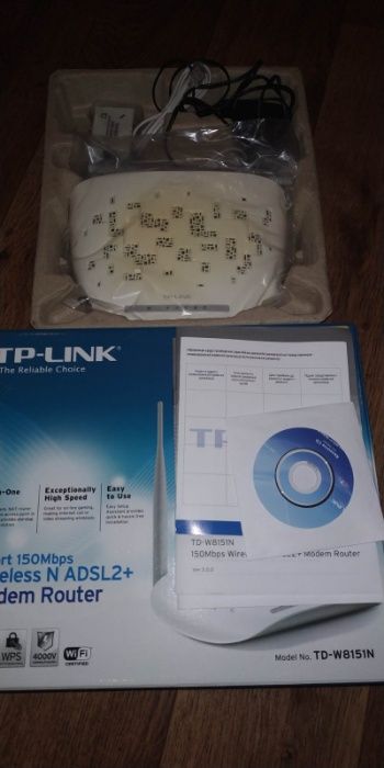 Роутер модем TP-LINK 1-port 150Mbps Wireiess N ADSL2+