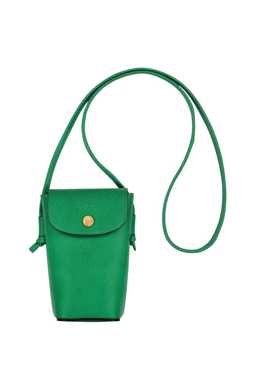 Сумка чохол Longchamp Épure Phone Case With Leather Lace Green