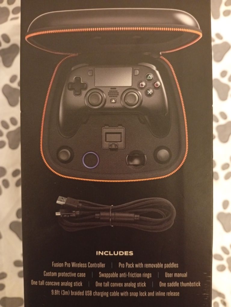 Comando PS4 Pro Fusion Power A wireless + acessórios + bolsa.