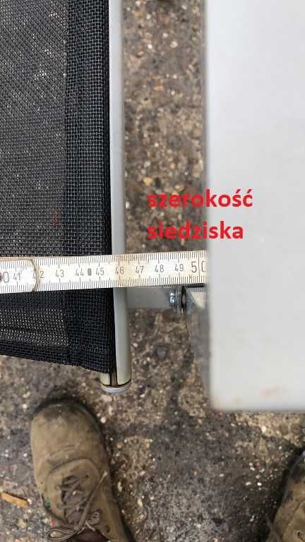 Krzesła ogrodowe z siatkowym siedziskiem
