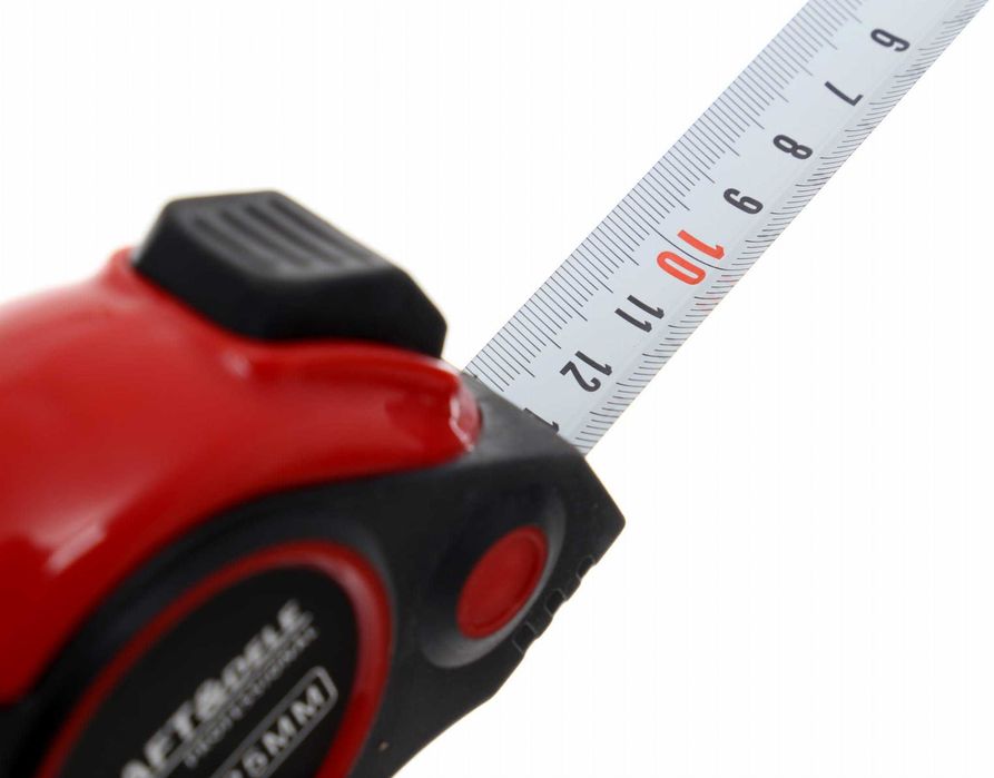 METRÓWKA MIARKA MIARA ZWIJANA Taśma Miernicza Gumowa Blokadą 10M x16mm