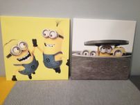 Obrazki, druk na płótnie z Minionkami