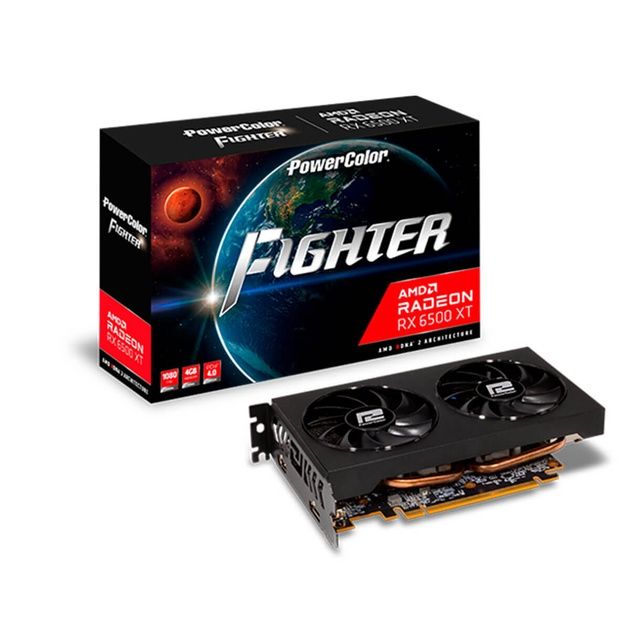 Видеокарта AMD PowerColor Fighter RX 6500 XT 4Gb