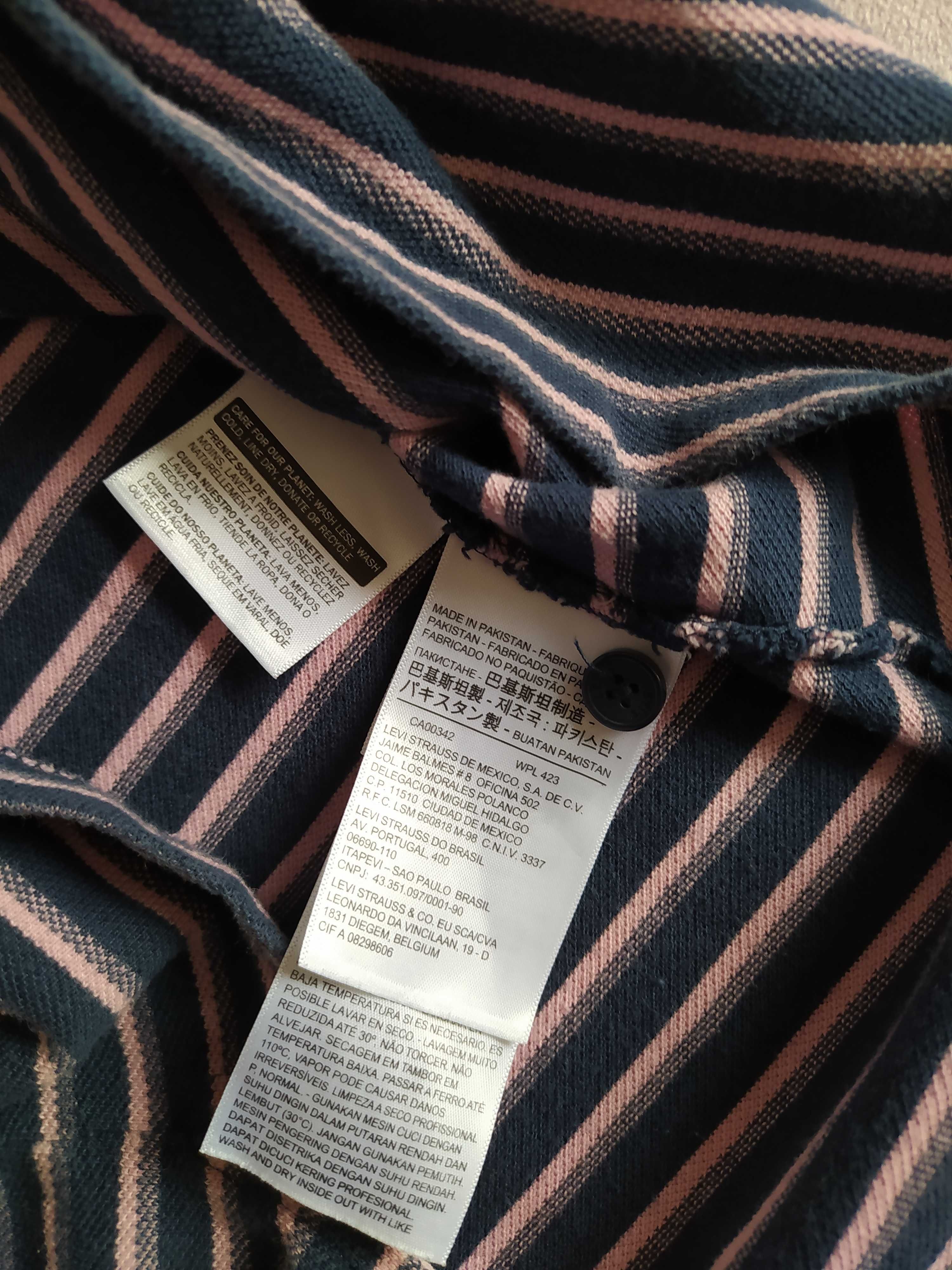 Koszulka polo Levis r. M/L bawełna pique paski