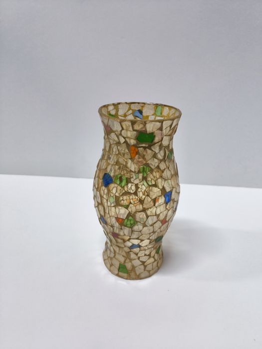 Porta vela de mosaico único