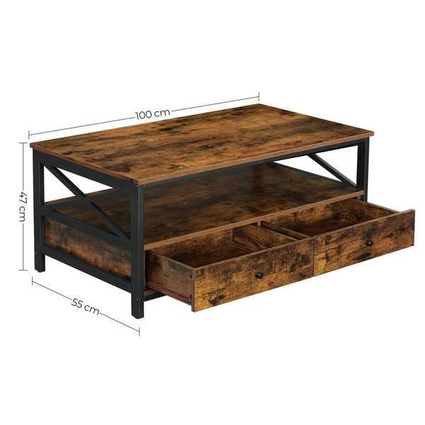 Stolik kawowy w stylu rustykalnym