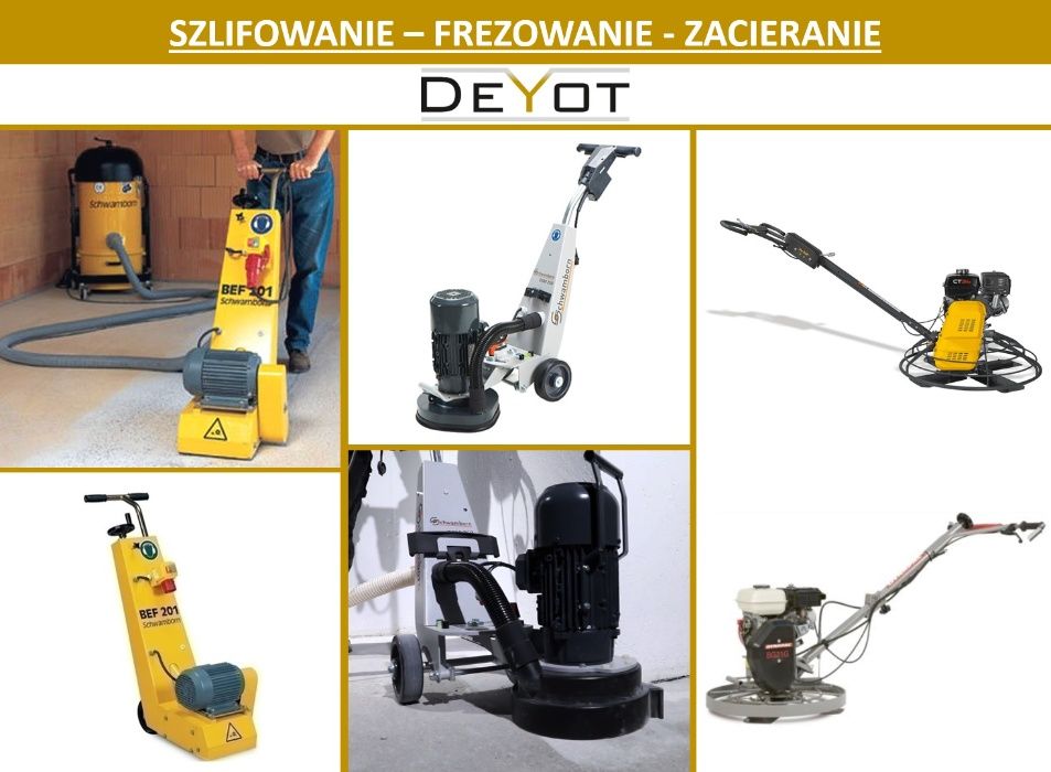 WYNAJEM Frezarka | Szlifierka do betonu | Zacieraczka WYPOŻYCZALNIA