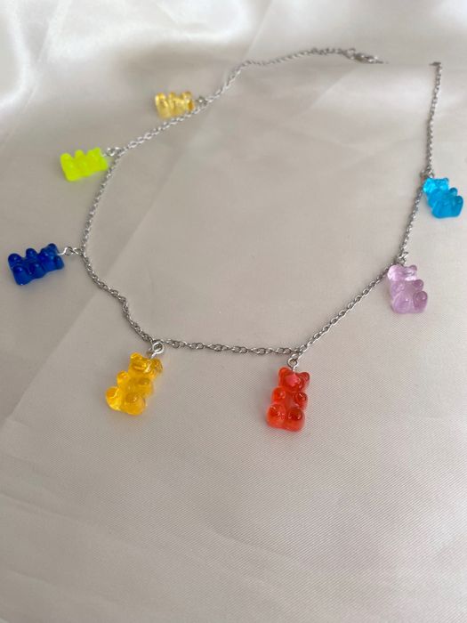 Комплект из цепочки «желейные мишки» + браслет + сережки