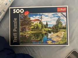 trefl puzzle 500 elementów krajobraz jezioro (48 x 34 cm)