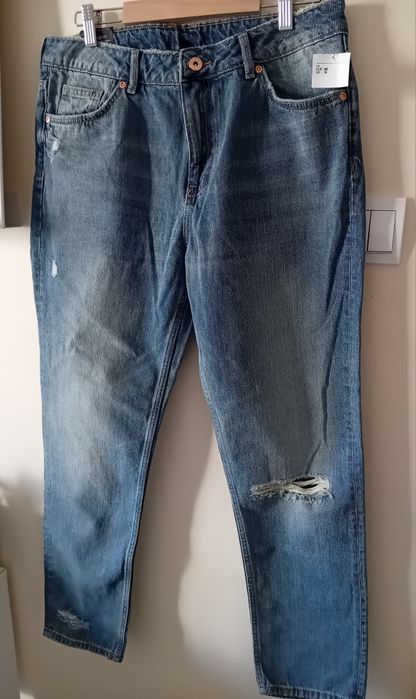 H&M Jeansy girlfriend/ rozm. 40/L nowe