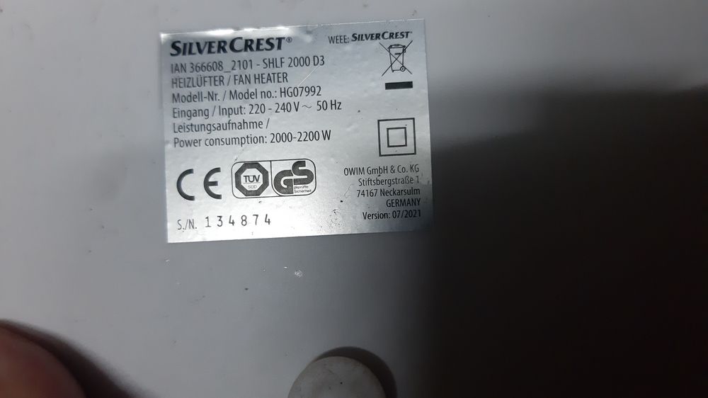 2 aquecedores ventiladores a funcionarem muito bem