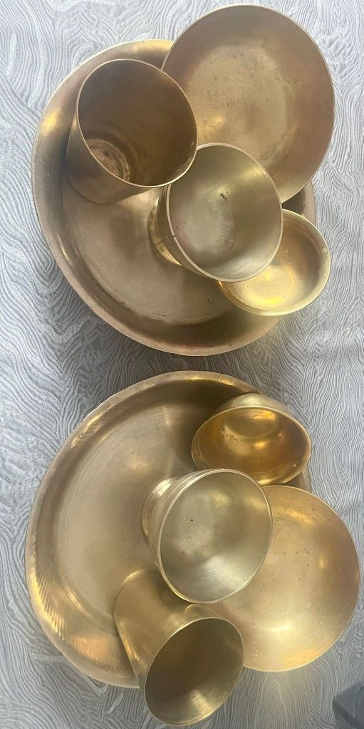 2 Nepali Thali Set – Bronze | Kansa