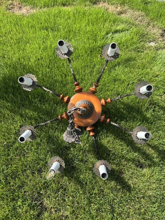 Lampa wisząca żyrandol z PRL