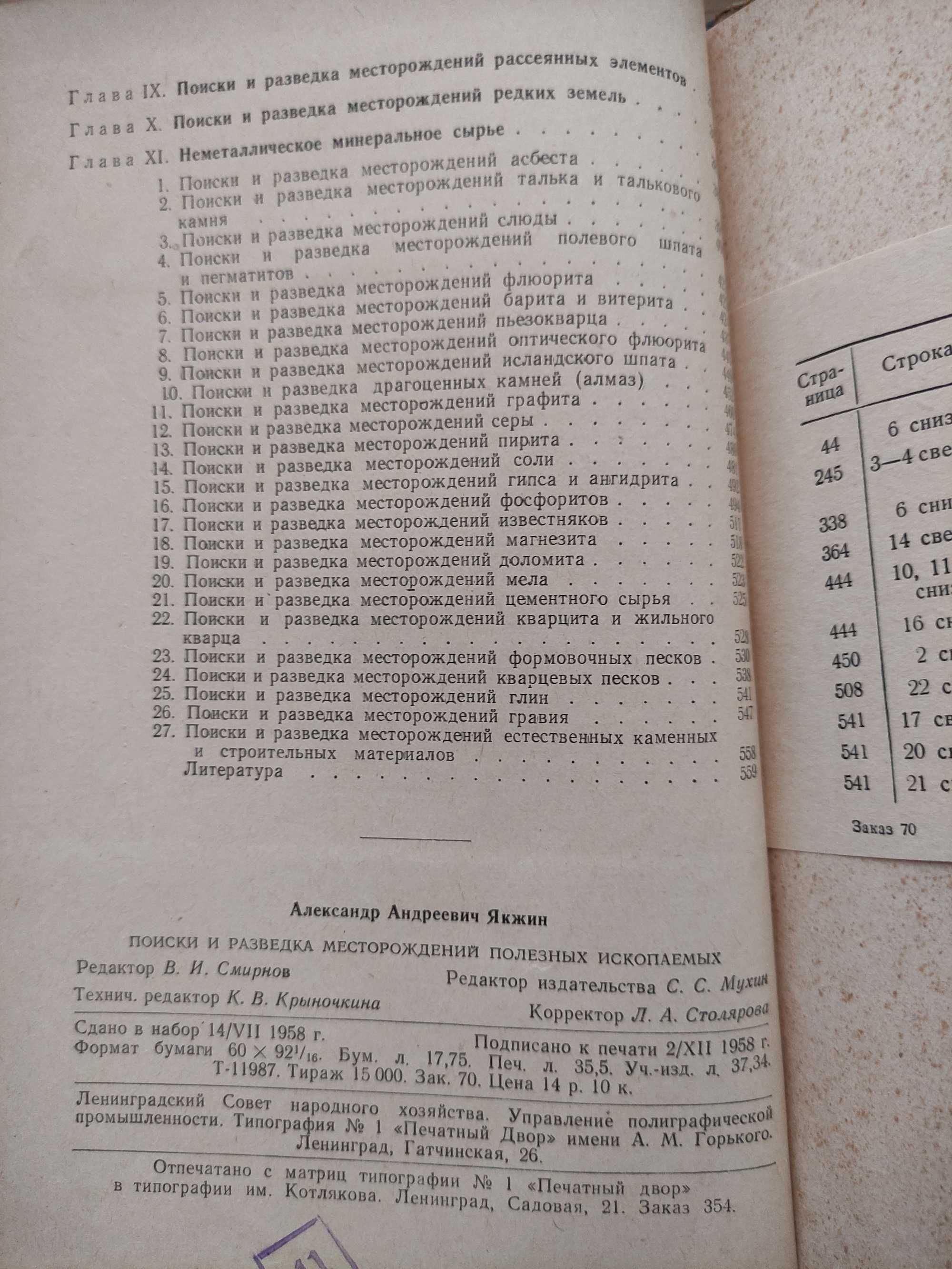 Раритетная книга А.А. Якжин Поиски и разведка полезных ископаемых 1958