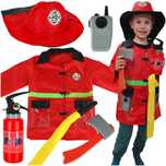 Kostium Strój Karnawałowy Przebranie Strażak Walkie-Talkie 3-8 Lat