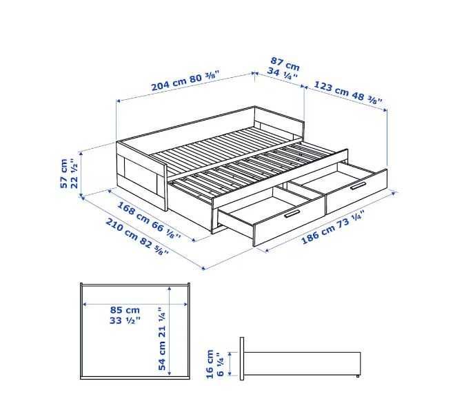 Cama individual+dupla com dois gavetões e dois colchões incluídos