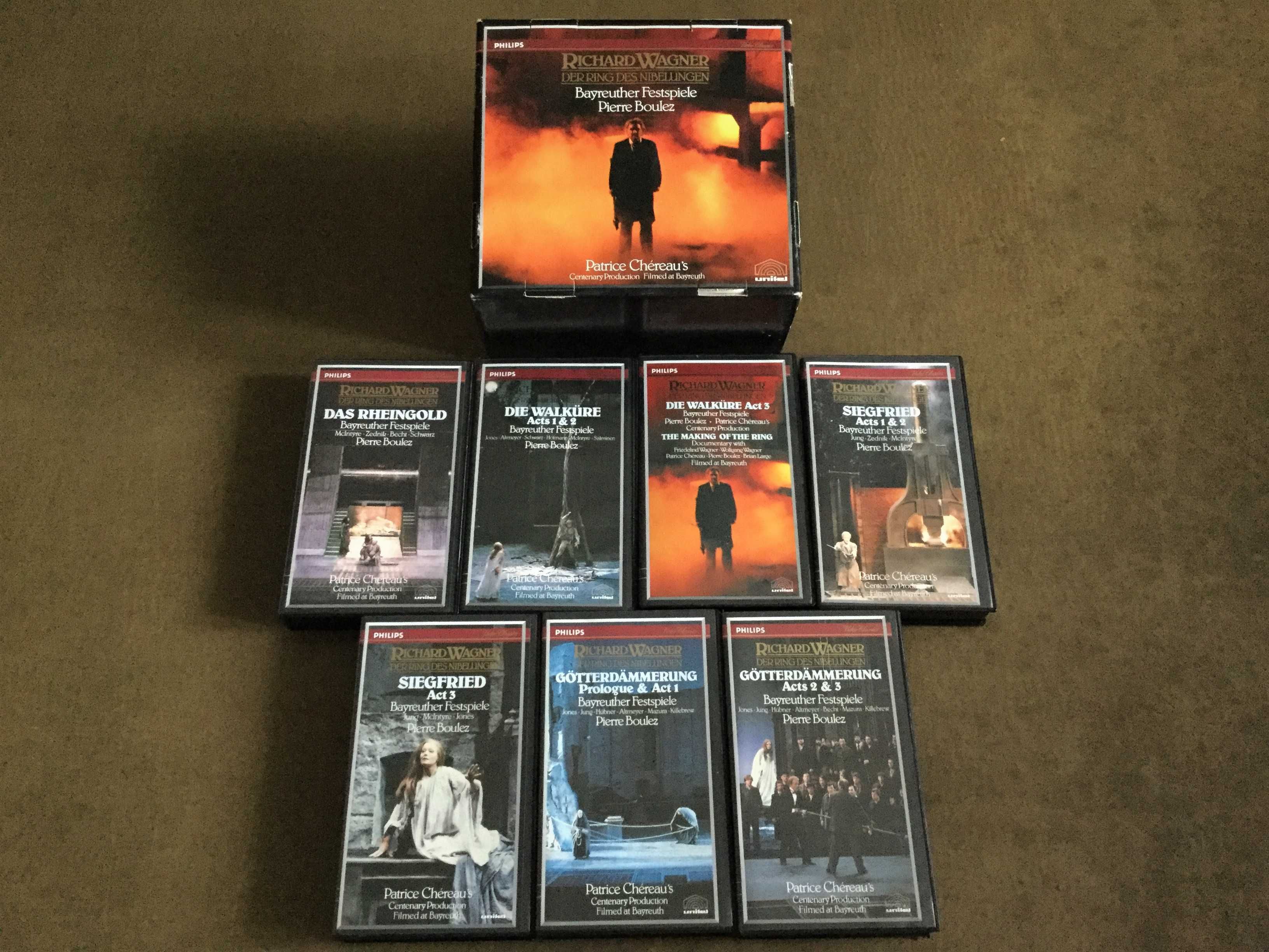 Wagner - Pierścień Nibelunga 7VHS Philips 1980r.komplet