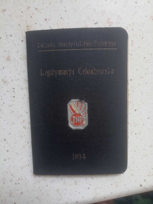 Legitymacje ZNP 1934r 1936r