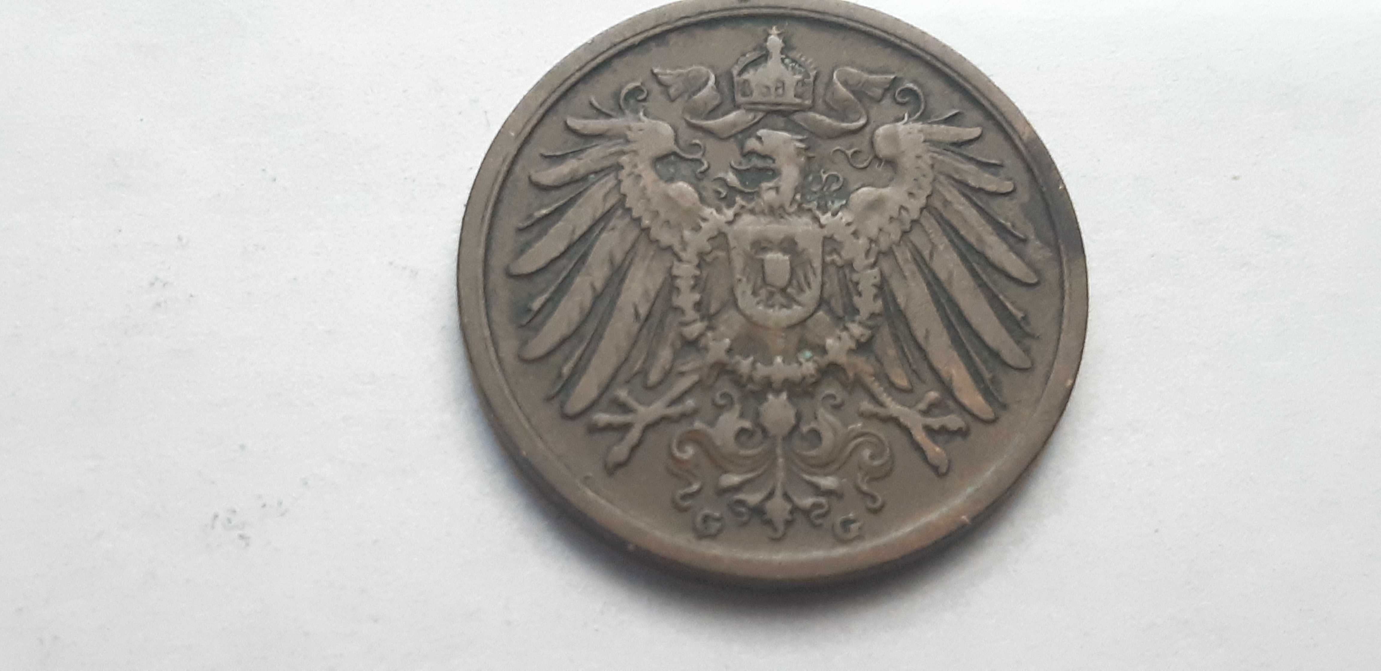 Niemcy Cesarstwo Niemieckie - 2 fenig, pfennig 1905 - mennica G