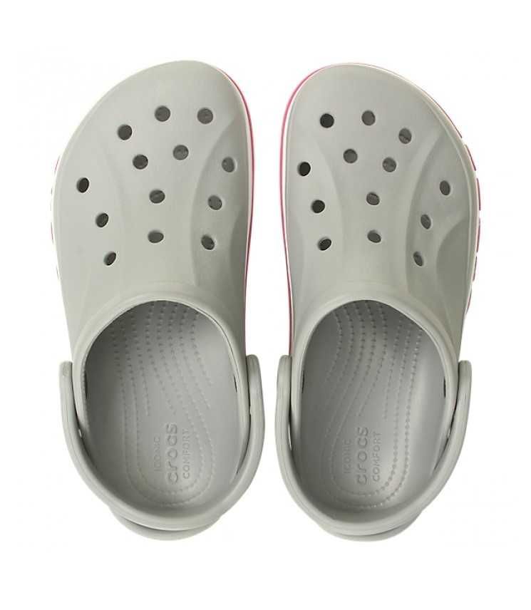 Crocs Bayaband Light Grey / Candy Pink. Кроксы серые 36,37,38,39,40