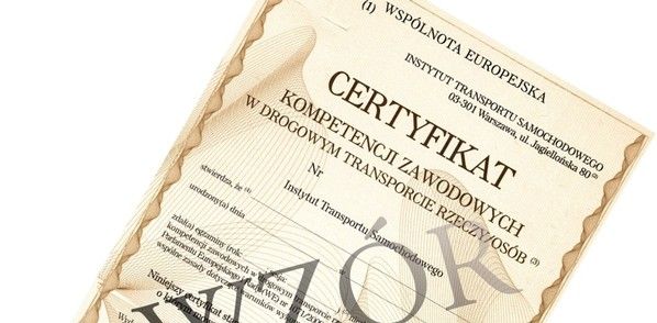 Certyfikat Kompetencji Zawodowych licencja transport Rzeczy i Osób