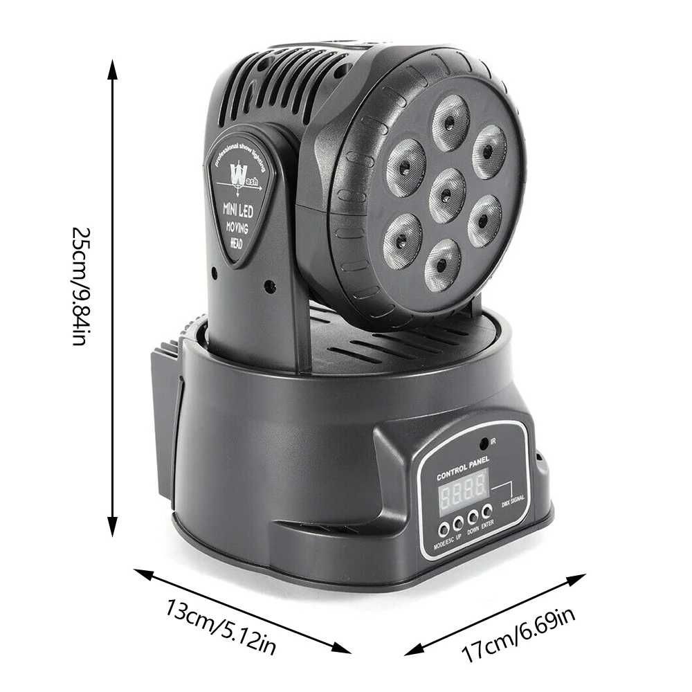 [NOVO] Robot Moving Head Wash Led RGBW • DMX512 • Comando Wireless