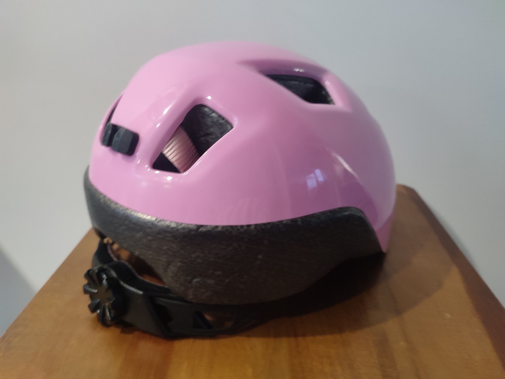 Kask rowerowy dziewczęcy różowy Btwin 500 decathlon XS 48-52cm