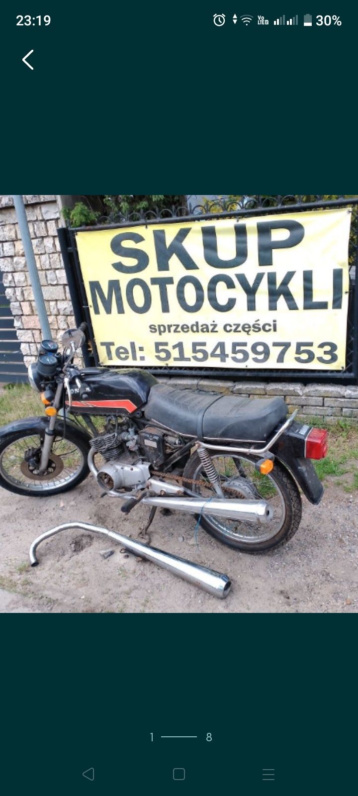 honda cb 125 części silnik wał skrzynia stator gaźnik lagi kanapa bak