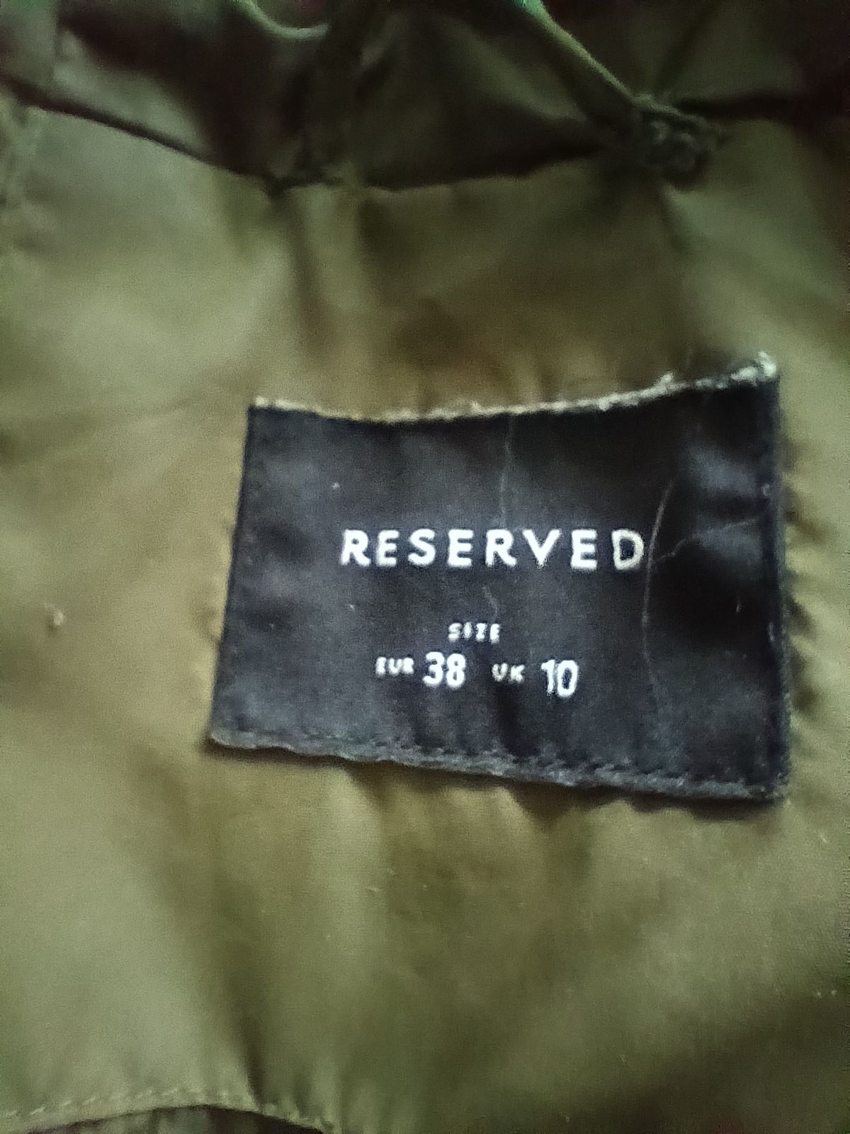 Długa kurtka Reserved 38 płaszcz zimowy ocieplany
