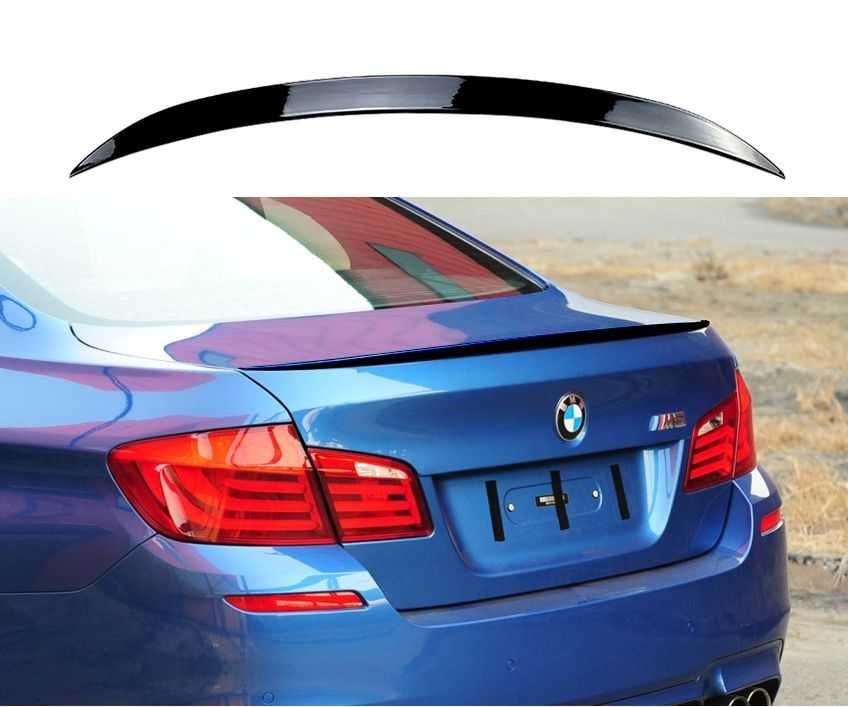 Спойлер BMW F10 сабля стиль M тюнинг (ABS пластик, чорний глянц)