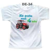 Koszulka na Urodziny 4 lata traktor Ursus Zetor John Deere New Holland