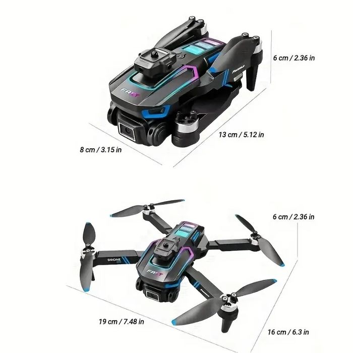 Nowy dron z podwójnymi kamerami 3 AKUMULATORY obrót 360, światła Led