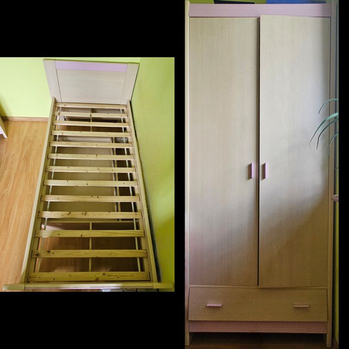 Meble dziecięce Wójcik Fan Faro zestaw:szafa+łóżko+biurko+sz.nocna