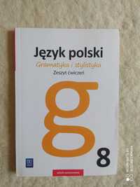 Język polski 8 klasa gramatyka i stylistyka zeszyt ćwiczeń nowy