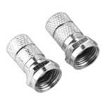 Wtyk antenowy COAX F śr. 6,8mm Metal 2 szt. HAMA