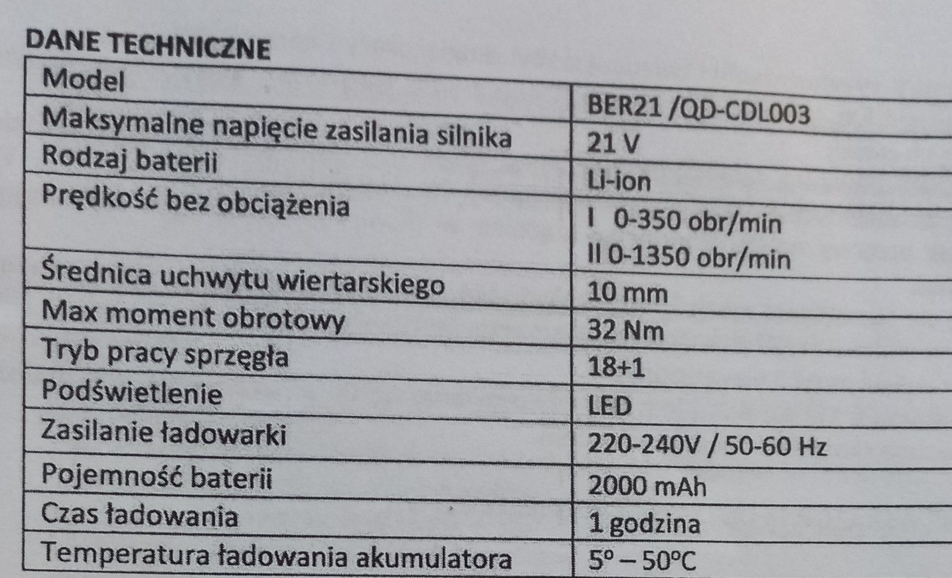 wiertarko-wkrętarka Berhard - niesprawne akumulatory!!