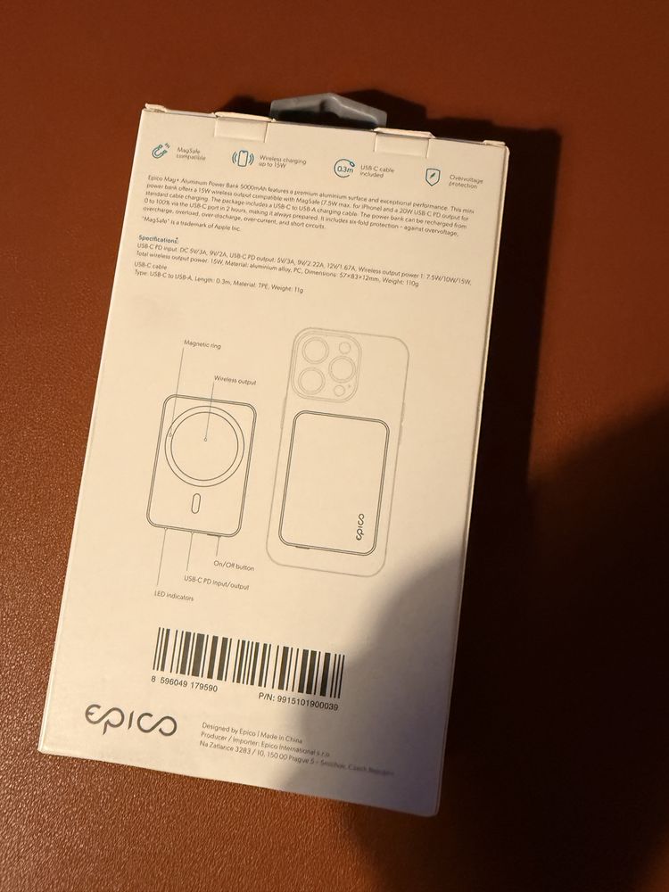 Epico Aluminium MagSafe 5000 mAh grey - powerbank