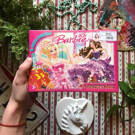 Новые запечатанные пазлы 35 элементов + постер Barbie Барби
