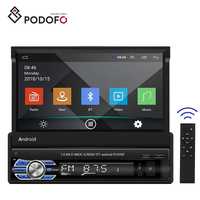 Rádio 1din 7" retrátil com GPS WiFi Mirrorlink android 10 NOVO