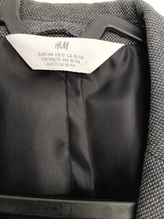 Grafitowa marynarka chłopięca H&M r.146