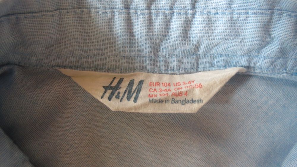 koszula H&M niebieska rozm. 104