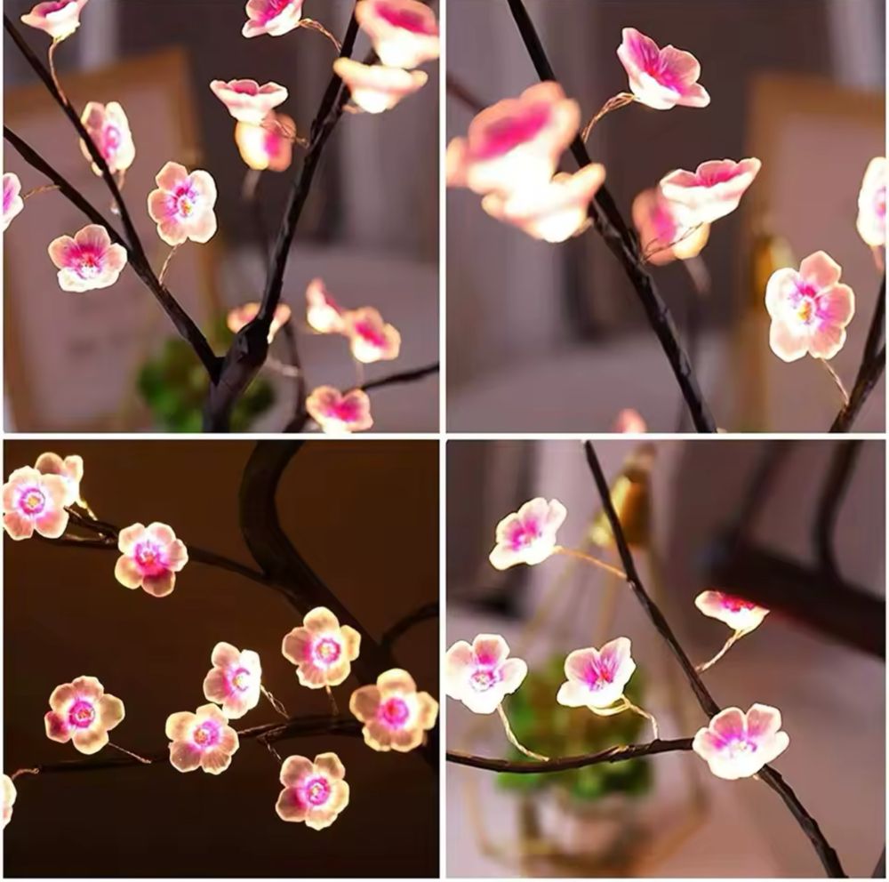 Lampka nocna z USB drzewa stołowego sztuczne Bonsai dekoracja LED