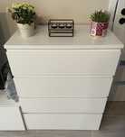 Ikea Malm komoda, 4 szuflady, biały, 80x100cm