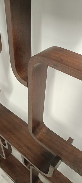 ścianka kwiatowa Ludvik Volak Holesov design vintage półka