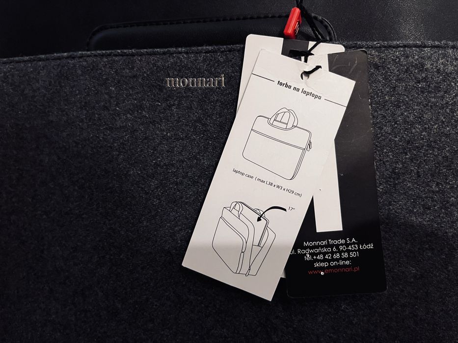Torebka Monnari A340 torba na laptopa filcowy panel, wyciągane rączki