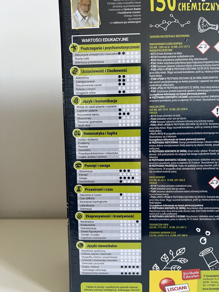LISCIANI Genius zestaw edukacyjny 150 Eksperymentów naukowych 9+