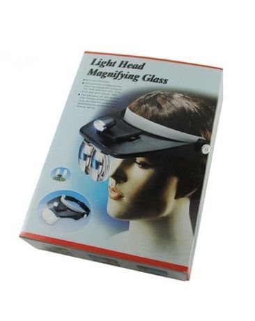 Light Head Magnifying Glass Бинокуляр с подсветкой и комплектом линз