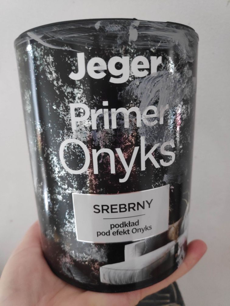 Tynk dekoracyjny Jeger onyks 7kg + primer onyks srebrny